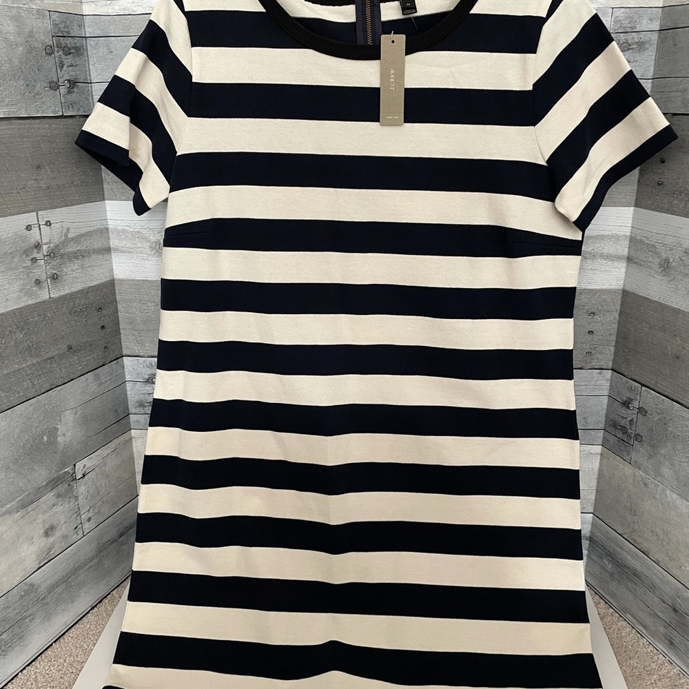 Jcrew striped shift style dress